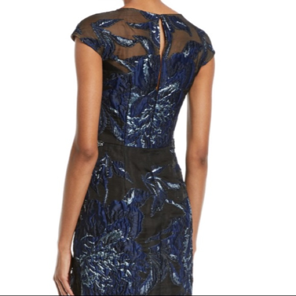 David Meister Embroidered Tulip-Hem Gown - Picture 3 of 5